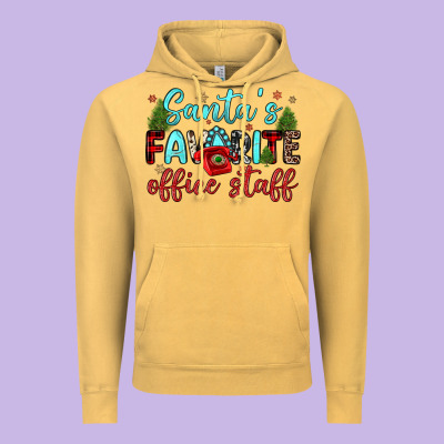 Santa S Favorite Office Staff Vintage Hoodie Designed By Jahusdesignshop
