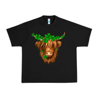Black St. Patrick’s Day Long Hair Shaggy Cow Urban Heavy Tee - Jasminsmagicworld