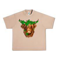 St. Patrick’s Day Long Hair Shaggy Cow Urban Heavy Tee | Teevron