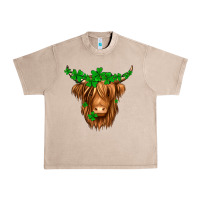 French Oak St. Patrick’s Day Long Hair Shaggy Cow Urban Heavy Tee - Jasminsmagicworld