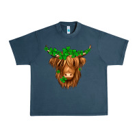 Midnight Navy St. Patrick’s Day Long Hair Shaggy Cow Urban Heavy Tee - Jasminsmagicworld