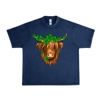Navy St. Patrick’s Day Long Hair Shaggy Cow Urban Heavy Tee - Jasminsmagicworld