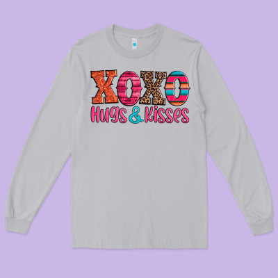 Xoxo Hugs And Kisses Long Sleeve Tee Designed By Jasminsmagicworld