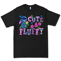 Black cute and fluffy stitch Premium Tee - AdoDesignShop