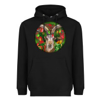 Black Spanish Goat Christmas Ornament Heavyweight Hoodie - LillyAllenDesigns