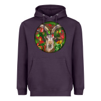 Plum Spanish Goat Christmas Ornament Heavyweight Hoodie - LillyAllenDesigns