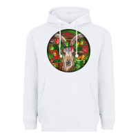 White Spanish Goat Christmas Ornament Heavyweight Hoodie - LillyAllenDesigns