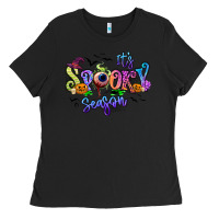 Black It's spooky season Ladies Tee - RanaPortraitStore