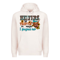 Pale Pink heifers be trippin ok maybe i pushed her Premium Hoodie - JahusDesignShop
