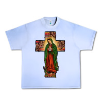Grape Ice our lady of Guadalupe cross Urban Heavy Tee - JahusDesignShop