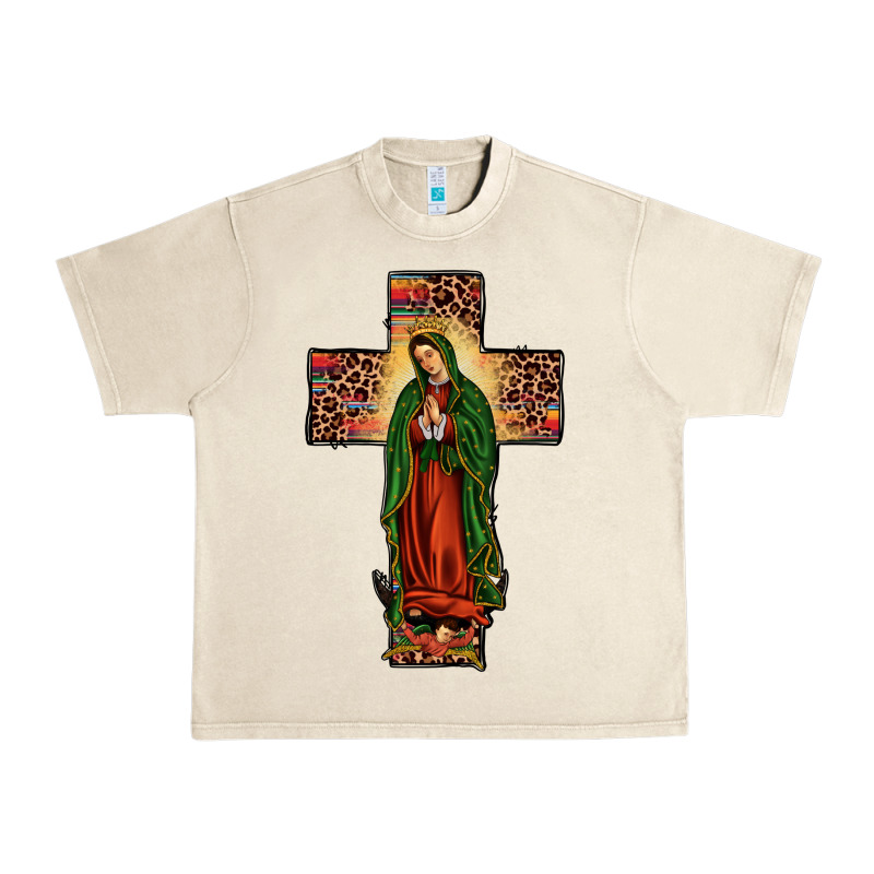 Our Lady Of Guadalupe Cross Urban Heavy Tee by JahusDesignShop | Teevron