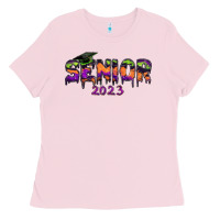 Bubblegum Pink Senior 2023 Halloween Ladies Tee - RanaPortraitStore