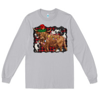Moon Dust christmas highland cow Long Sleeve Tee - BarkalooDesign