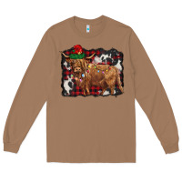Toasted Coconut christmas highland cow Long Sleeve Tee - BarkalooDesign