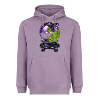 Lavender Halloween Frog With Crystal Ball Heavyweight Hoodie - LillyAllenDesigns