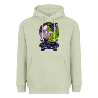 Matcha Halloween Frog With Crystal Ball Heavyweight Hoodie - LillyAllenDesigns
