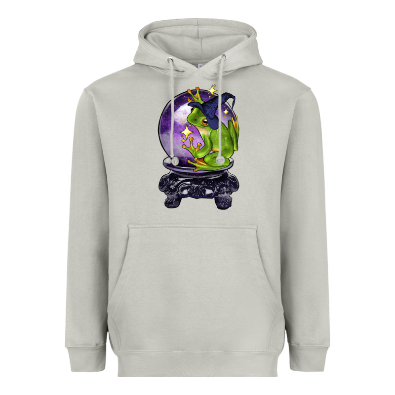 Halloween Frog With Crystal Ball Heavyweight Hoodie by LillyAllenDesigns | Teevron
