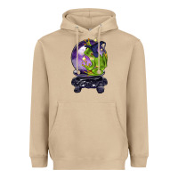 Mushroom Halloween Frog With Crystal Ball Heavyweight Hoodie - LillyAllenDesigns