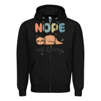 Black nope not today Zipper Hoodie - MaliasSmallBusiness