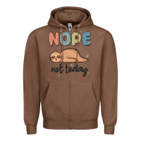 Chestnut nope not today Zipper Hoodie - MaliasSmallBusiness