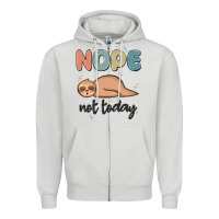 Dove Grey nope not today Zipper Hoodie - MaliasSmallBusiness