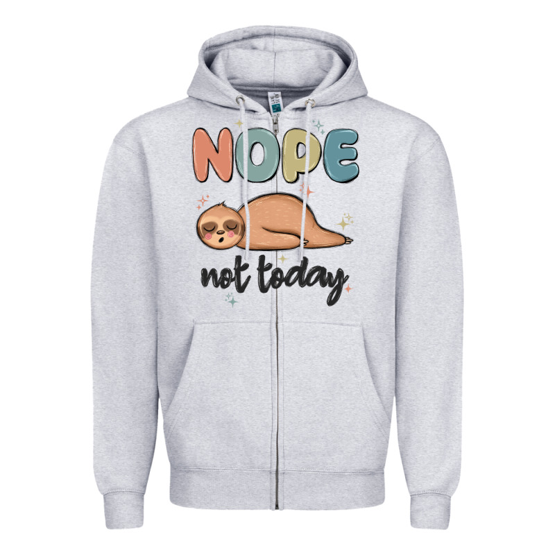 Nope Not Today Zipper Hoodie by MaliasSmallBusiness | Teevron