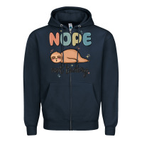 Navy nope not today Zipper Hoodie - MaliasSmallBusiness