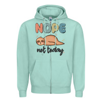 Seafoam nope not today Zipper Hoodie - MaliasSmallBusiness