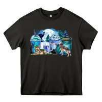 Asphalt wolf coffee cups Heavy Core Tee - Zillion Design Studio