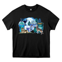Black wolf coffee cups Heavy Core Tee - Zillion Design Studio