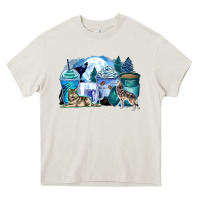 Cream wolf coffee cups Heavy Core Tee - Zillion Design Studio