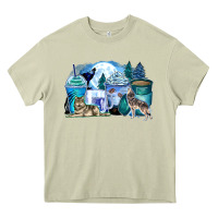 Mossy wolf coffee cups Heavy Core Tee - Zillion Design Studio