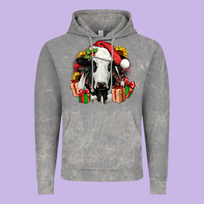 Christmas Holstein Vintage Hoodie Designed By Jahusdesignshop