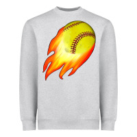 Heather Grey softball Heavyweight Sweatshirt - JahusDesignShop