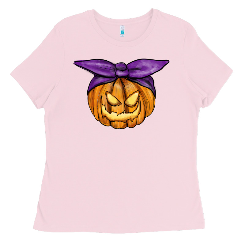 Jack O' Lantern Halloween Pumpkin Ladies Tee by RanaPortraitStore | Teevron