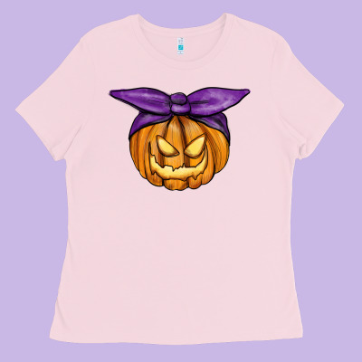 Ladies Tee Jack O' Lantern Halloween Pumpkin