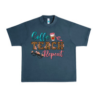 Midnight Navy coffee teach repeat Urban Heavy Tee - BundleAndBundleShop