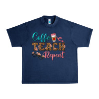 Navy coffee teach repeat Urban Heavy Tee - BundleAndBundleShop