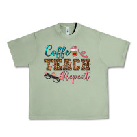 Oil Green coffee teach repeat Urban Heavy Tee - BundleAndBundleShop