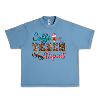 Pebble Blue coffee teach repeat Urban Heavy Tee - BundleAndBundleShop