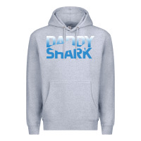 Heather Grey Daddy Shark Premium Hoodie - Bettercallsaul