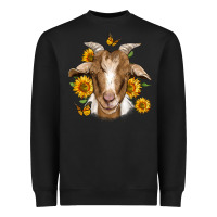 Black sunflower goat Heavyweight Sweatshirt - Jasminsmagicworld
