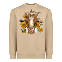 Mushroom sunflower goat Heavyweight Sweatshirt - Jasminsmagicworld