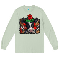 Matcha christmas black and white baby cow Long Sleeve Tee - BarkalooDesign