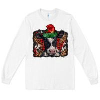 White christmas black and white baby cow Long Sleeve Tee - BarkalooDesign