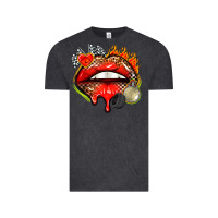 Vintage Black race lips Vintage Tee - AdoDesignShop