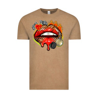 Vintage Coffee race lips Vintage Tee - AdoDesignShop