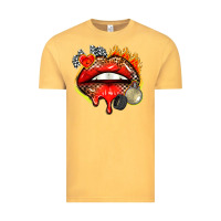 Vintage Mustard race lips Vintage Tee - AdoDesignShop