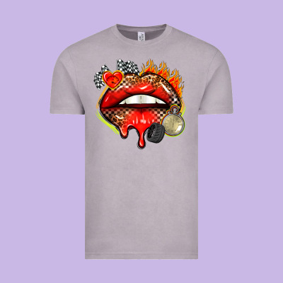 Race Lips Vintage Tee Designed By Adodesignshop