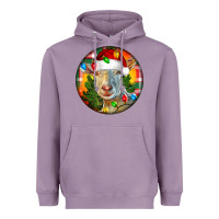 Lavender Saanen Goat Christmas Heavyweight Hoodie - LillyAllenDesigns